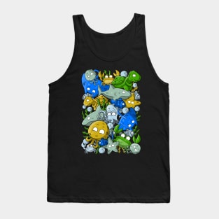 Sea creatures doodles Tank Top